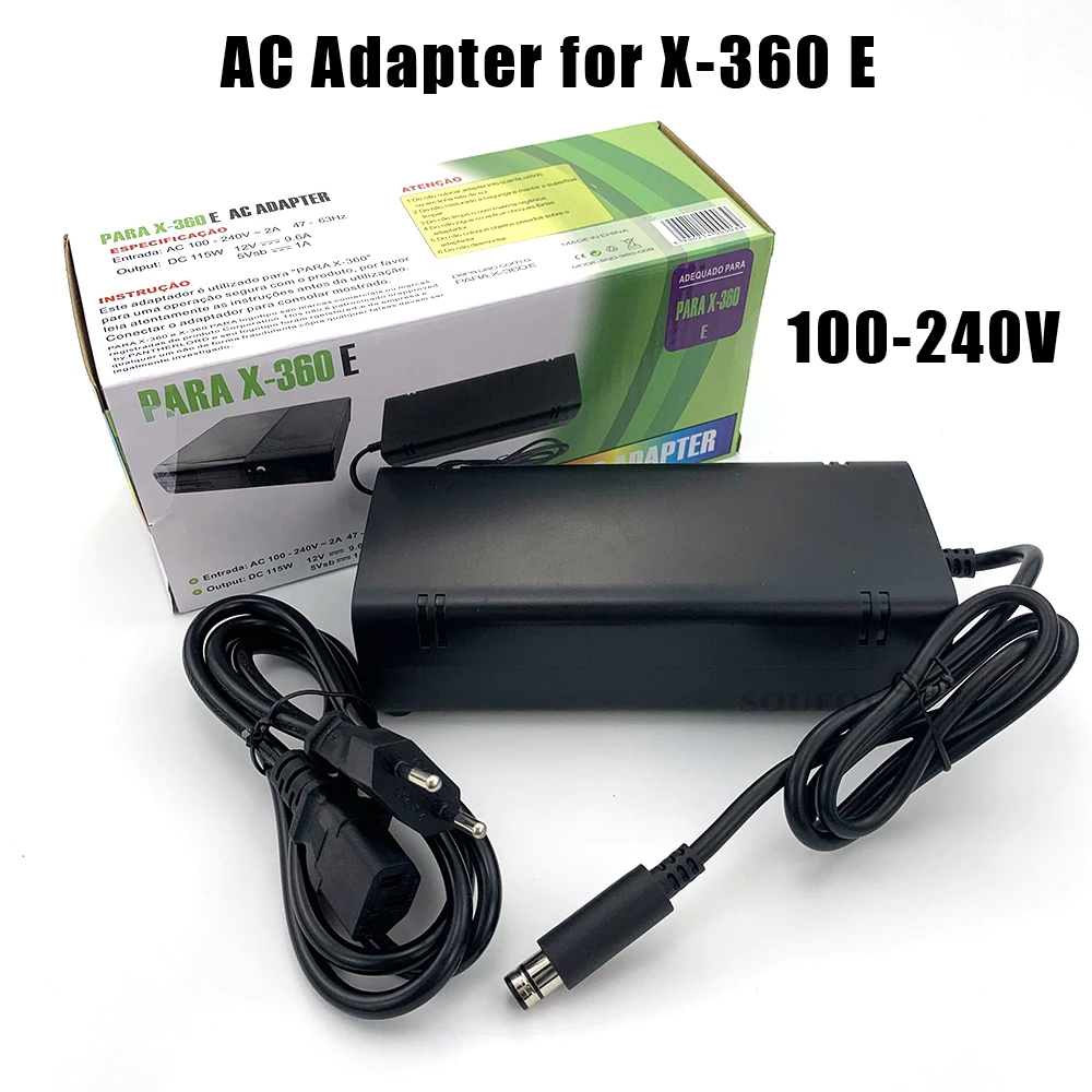 Gaming Console Xbox 360 - Plugue eua/ue/reino unido 12v adaptador ac