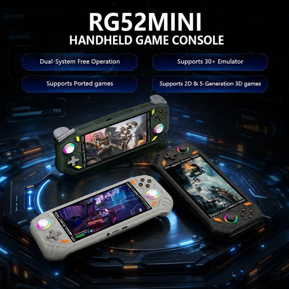 Q21 Gaming Console - Console de Jogo Portátil RG52 MINI