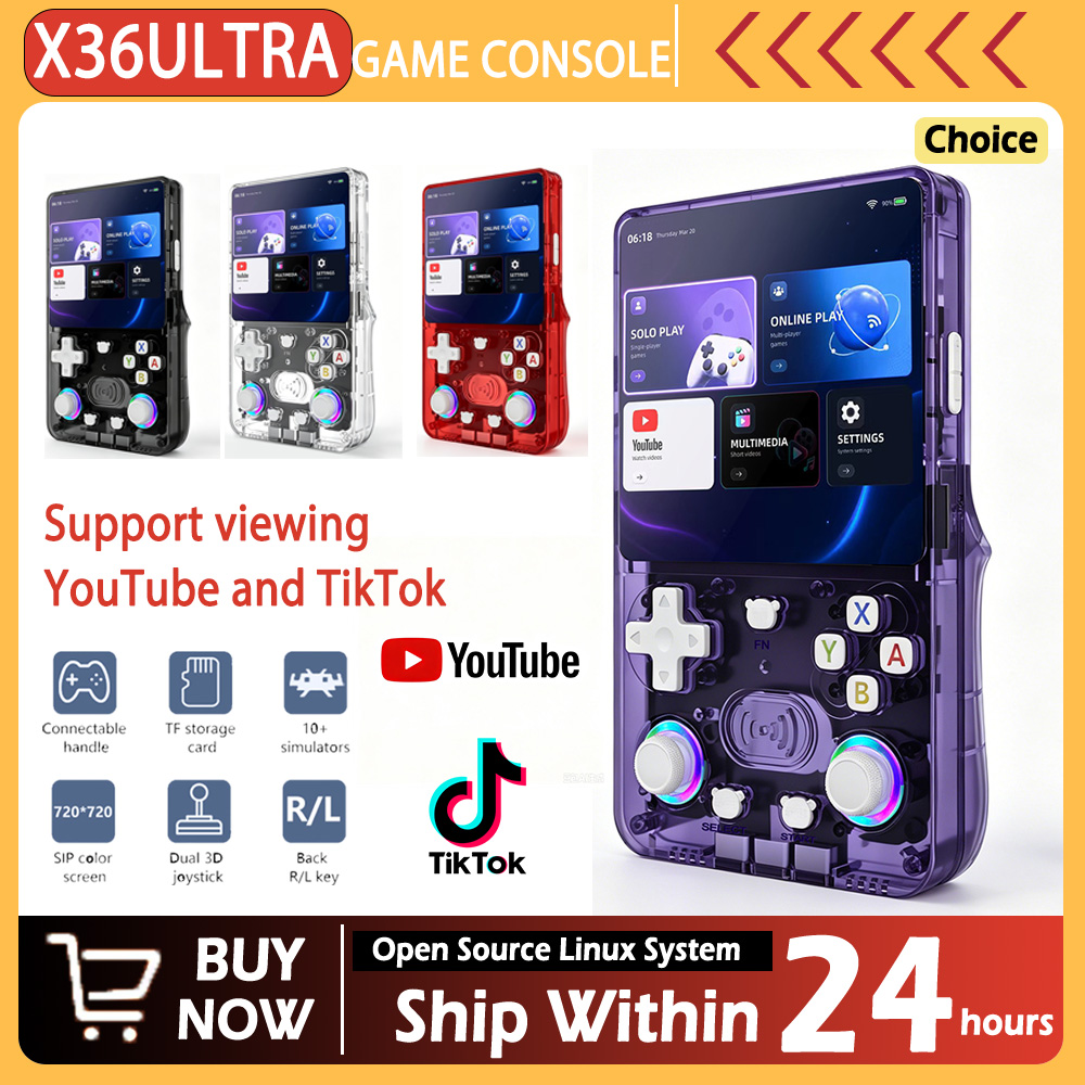 Gaming Console Handheld Retro - Novo console de jogos portátil X36