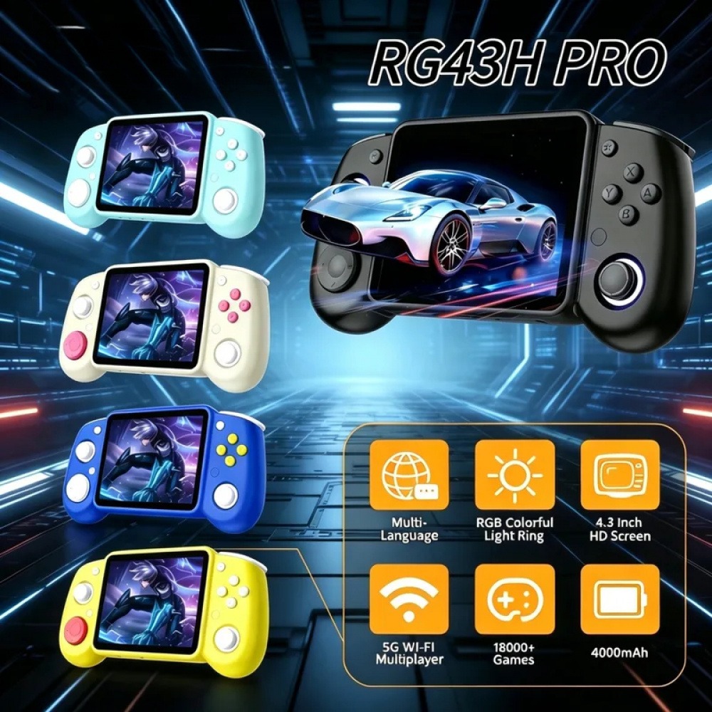 Q21 Gaming Console - Console de Jogo Portátil Retro RG43H