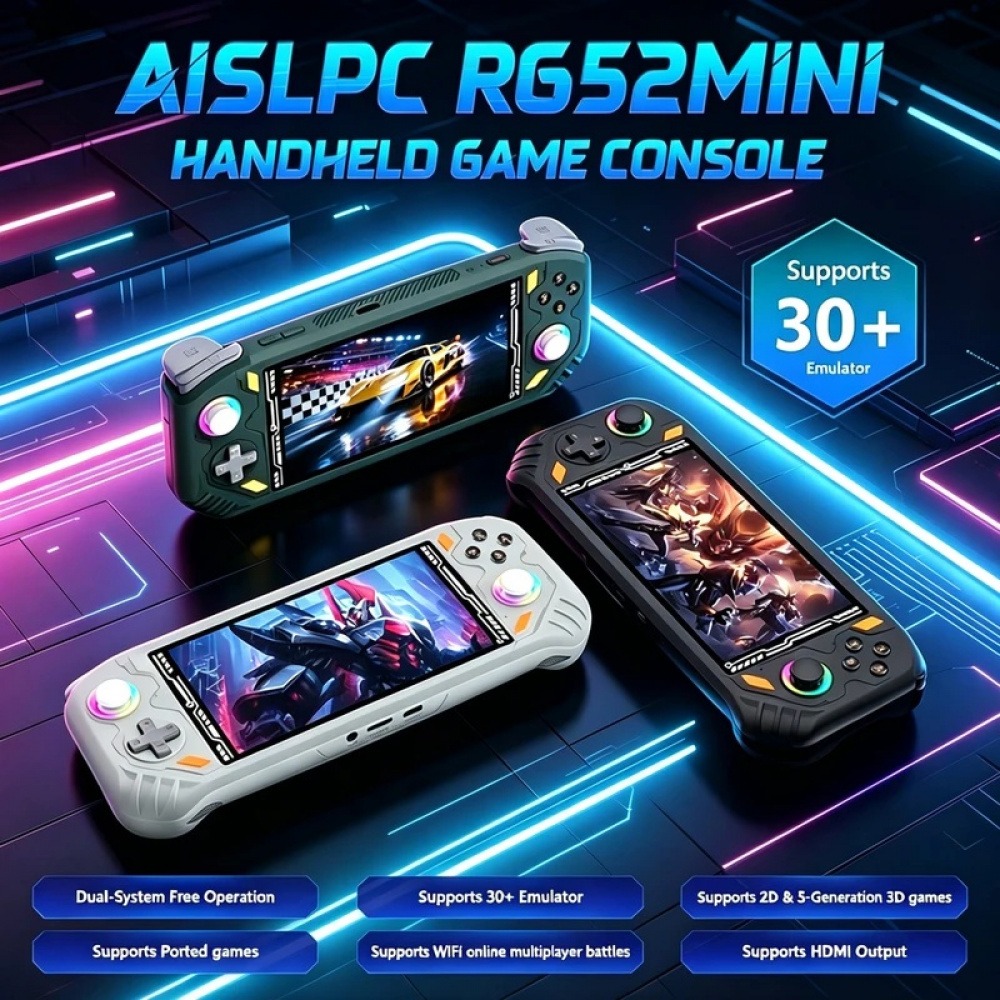 Q21 Gaming Console - Console de Jogos Portátil Retrô RG52