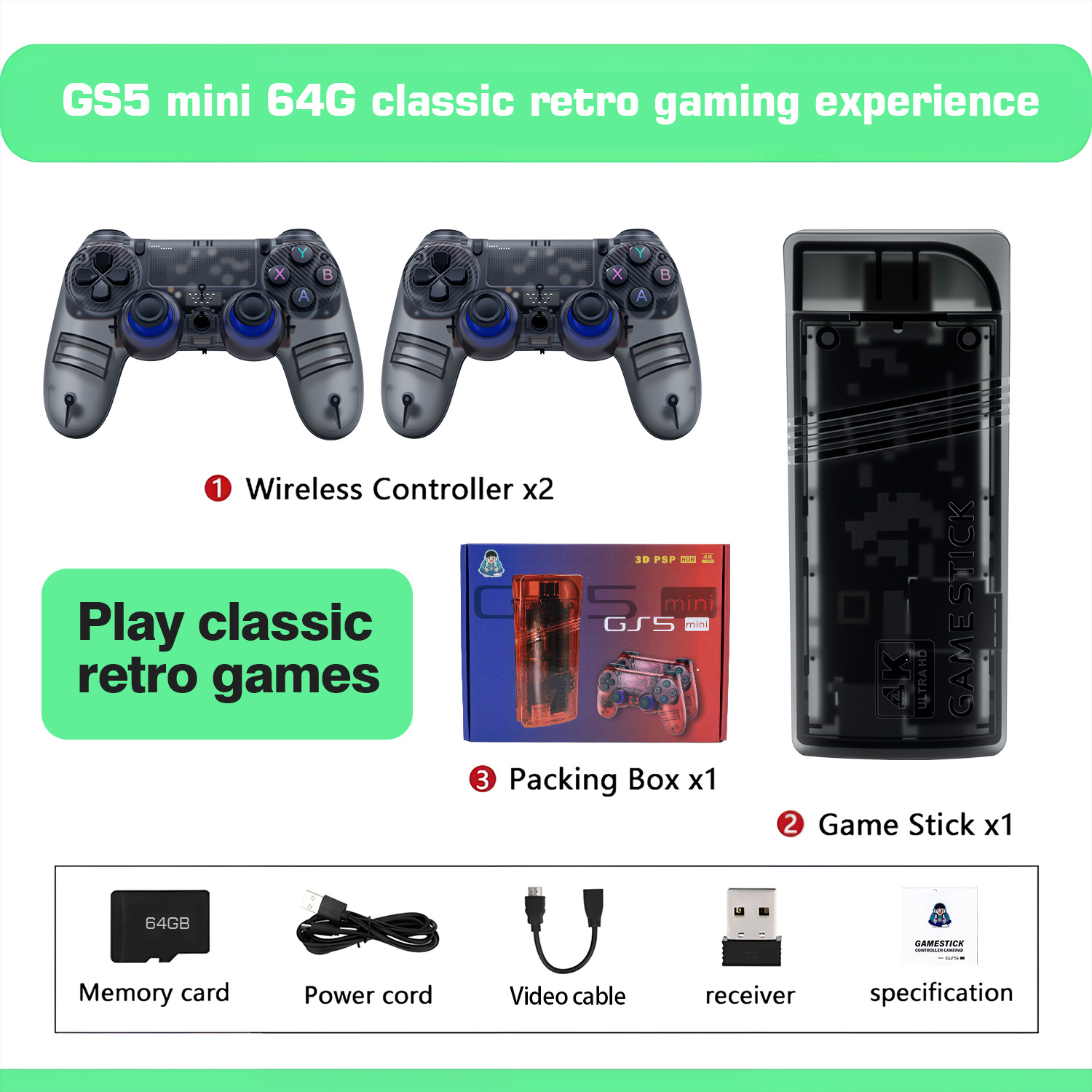 Gaming Console Definition - A console de jogos retrô GS5mini