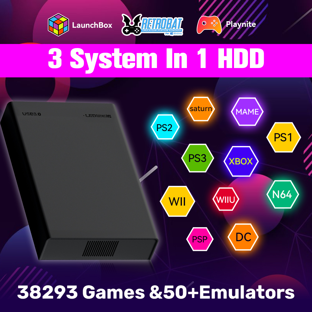 Gaming Console Os - 500g retro gaming hdd console de