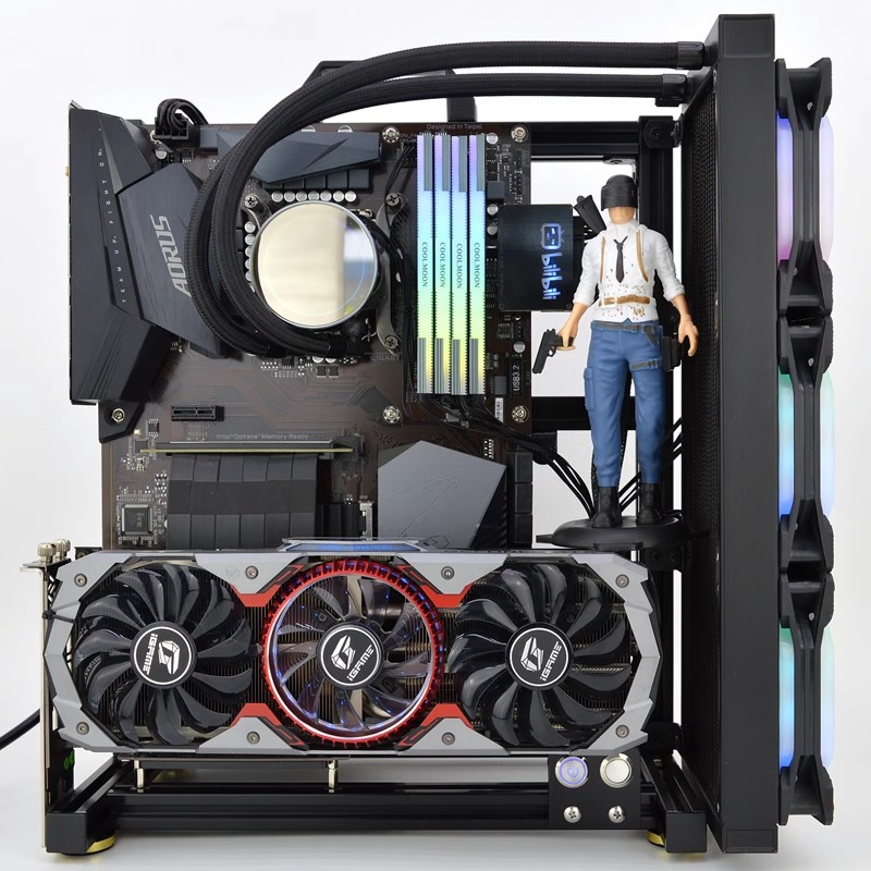 Mod atx aberto pc caso quadro  - Gaming Console Tower avaliação e preço