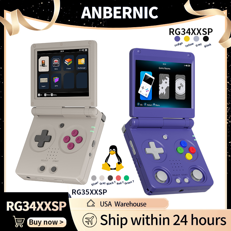 Anbernic RG34XXSP RG35XXSP Fli - Gaming Console Handheld Retro avaliação e preço
